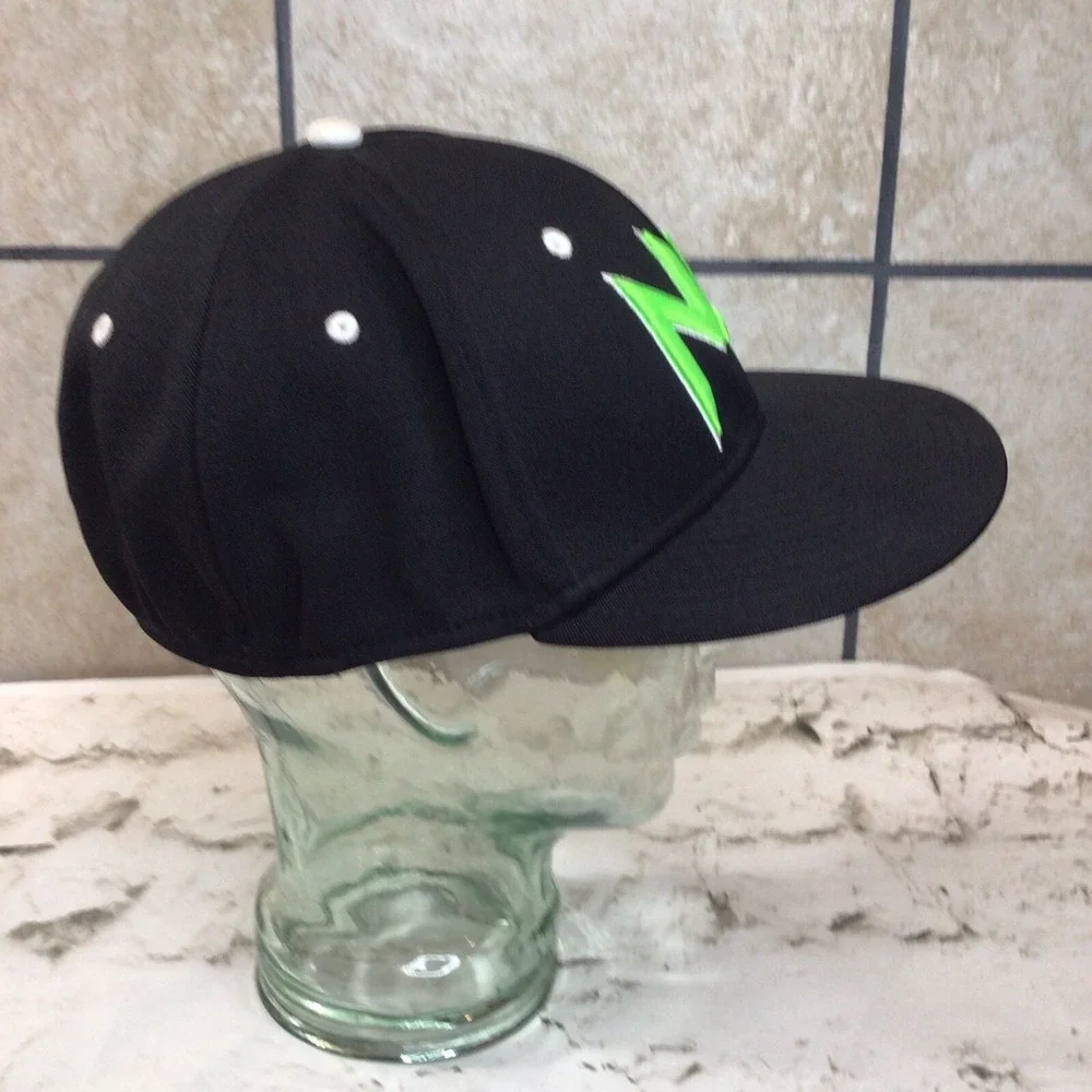 Gametech Black Hat Ball Cap Fitted Sz L Green Markings The‎ Game Pro